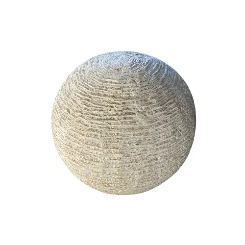 SPHÈRE ONDULÉ BLANCHE 50CM 