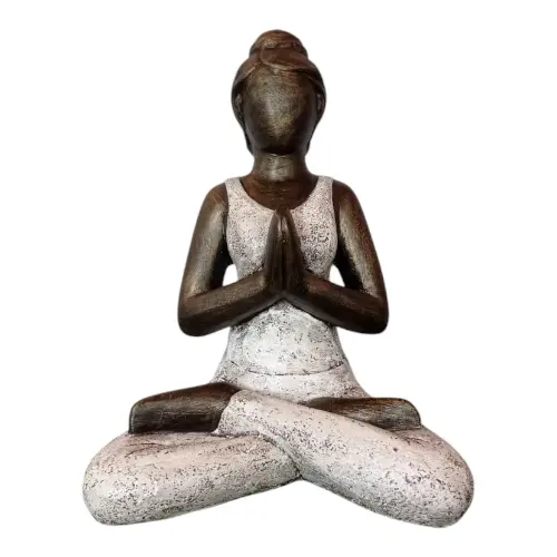 [STAYOGNAM100BLA] STATUE YOGA NAMASTE 100 CM BLANC