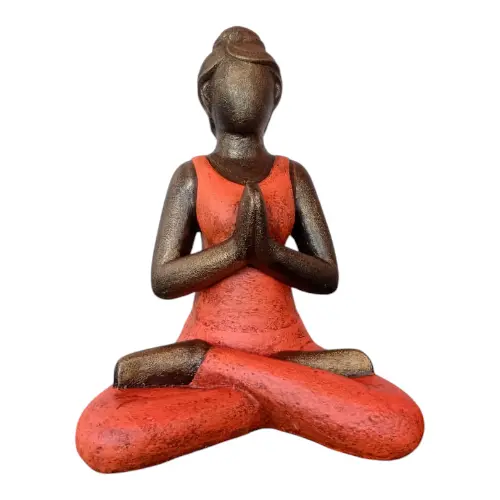 [STAYOGNAM60ORA] STATUE YOGA NAMASTE 60 CM ORANGE