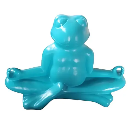 STATUE GRENOUILLE 62 CM X 94 CM BLEU