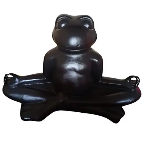 STATUE GRENOUILLE 62 CM X 94 CM NOIR