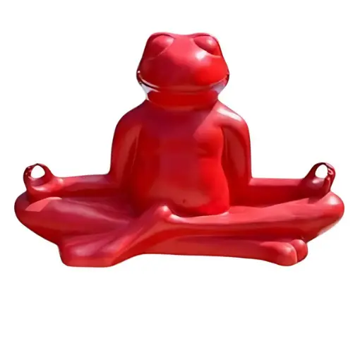 STATUE GRENOUILLE 62 CM X 94 CM ROUGE