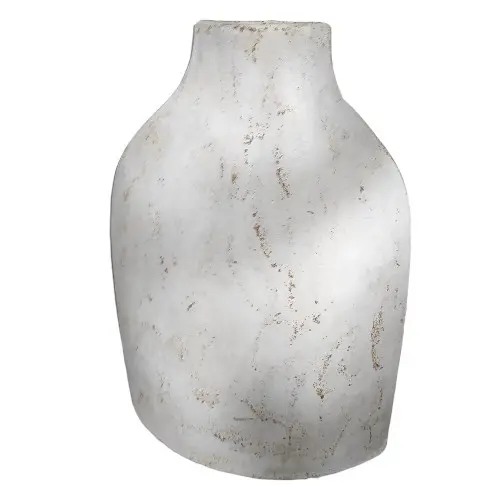 VASE OKA 60 CM BLANC ANCIEN 