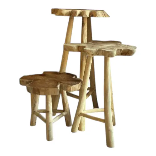 PORTE PLANTES EN TECK BALIA 80CM