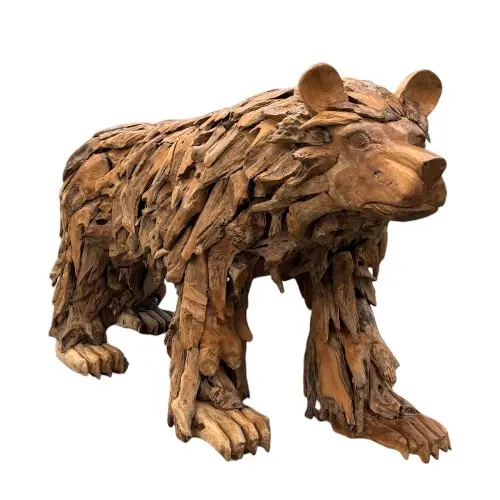 STATUE OURS TECK H60XL120CM
