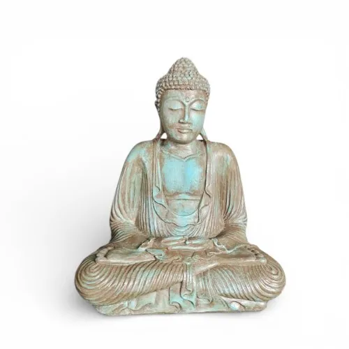 [STABOUMED62BLE] BOUDDHA 62CM BLEU ANTIQUE