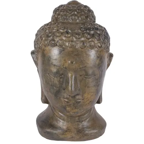 STATUE TETE DE BOUDDHA 70CM MARRON