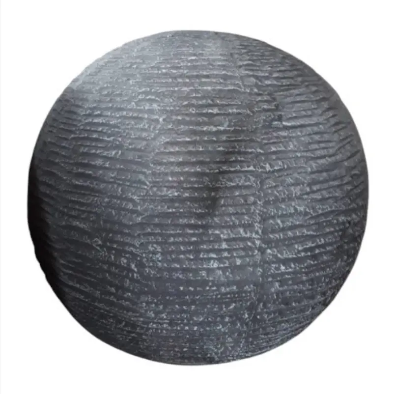 SPHÈRE ONDULÉ NOIRE 50CM