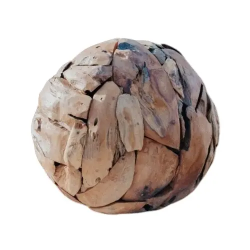 BOULE EN TECK PUZZLE 20CM
