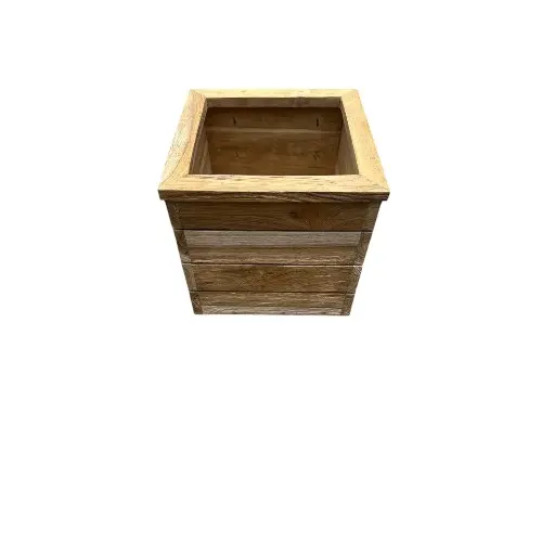 BAC EN TECK CARRE 40CM