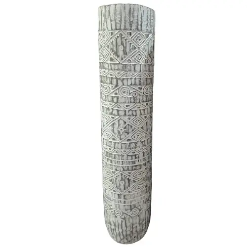 [POTCOCSCU28x120BLA] POT COCOTIER SCULPTE BLANC D28 X H120 CM