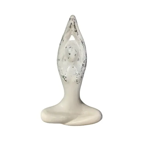 STATUE YOGA SUKHASANA BLANC 100 CM