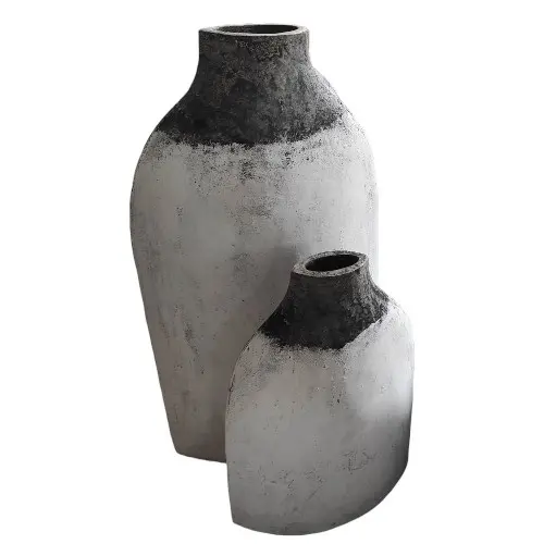 [POTTEROKA80NOI] VASE OKA 80 CM NOIR & BLANC 