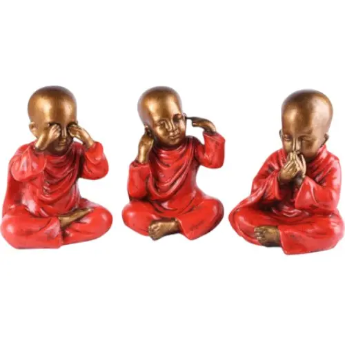 [INTSTA3MOI20ROU] SET 3 MOINES ROUGE 20CM