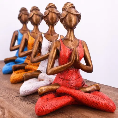 [INTSTAFEMYOG25BLA] STATUE FEMME YOGA 25 CM BLANC